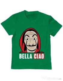 Tricou ADLER copil Bella ciao Verde mediu