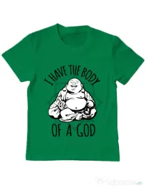 Tricou ADLER copil Body of a god Verde mediu