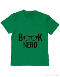 Tricou ADLER copil Book nerd Verde mediu