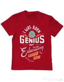 Tricou ADLER copil Born Genius Rosu