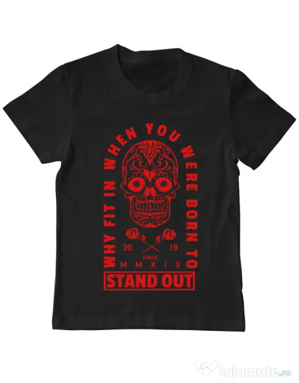 Tricou ADLER copil Born to stand out Negru