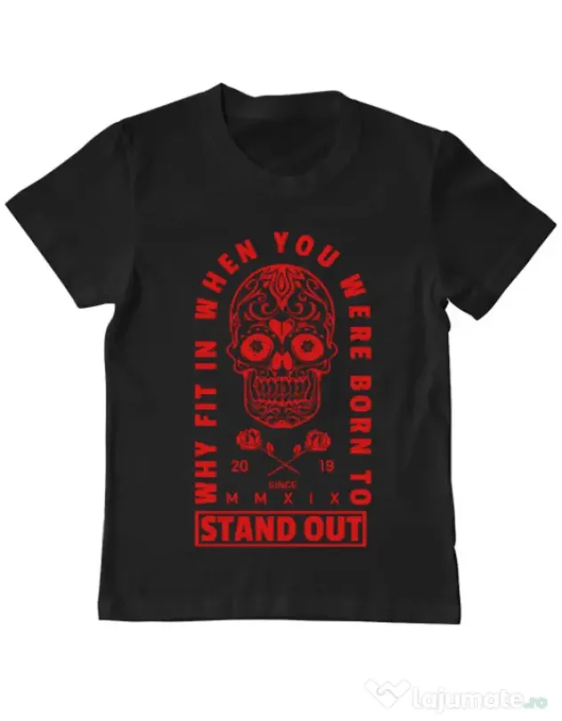 Tricou ADLER copil Born to stand out Negru