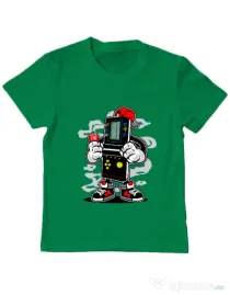 Tricou ADLER copil Brick Gamers Verde mediu