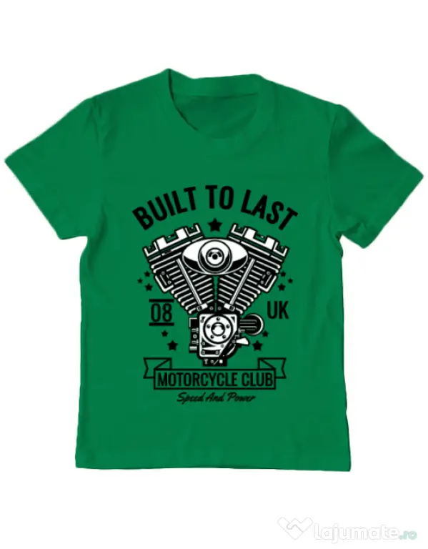 Tricou ADLER copil Built to last Verde mediu