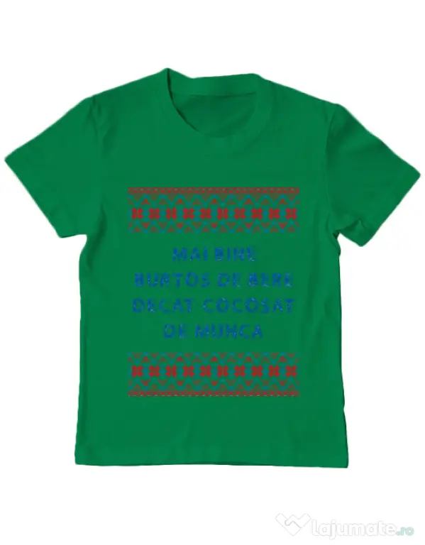 Tricou ADLER copil Burtos de bere Verde mediu