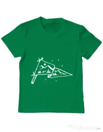 Tricou ADLER copil Camp Flag Verde mediu