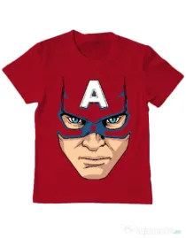 Tricou ADLER copil Captain America Mask Rosu