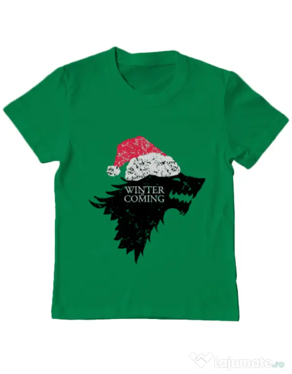 Tricou ADLER copil Christmas is coming Verde mediu