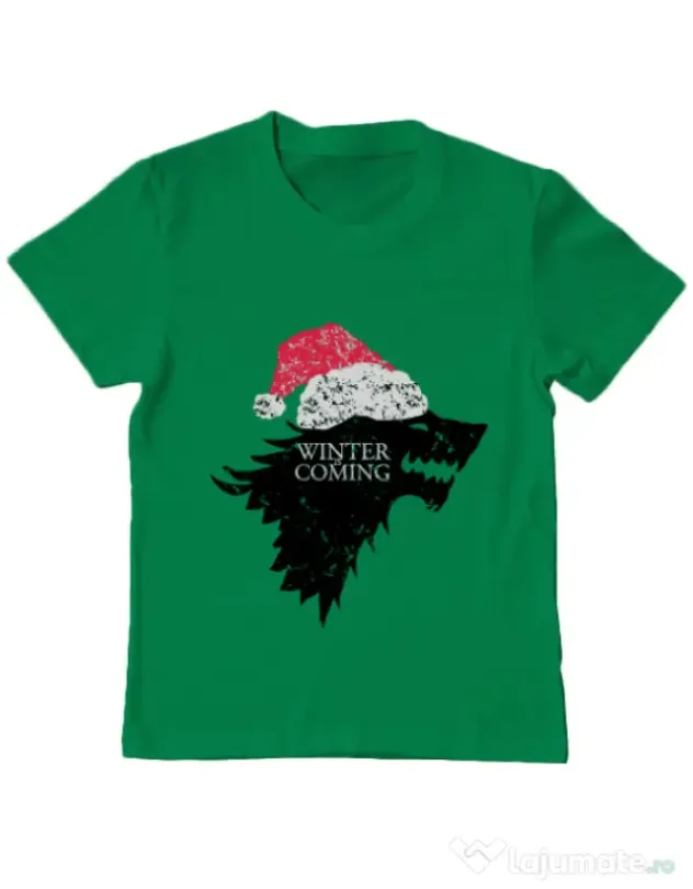 Tricou ADLER copil Christmas is coming Verde mediu