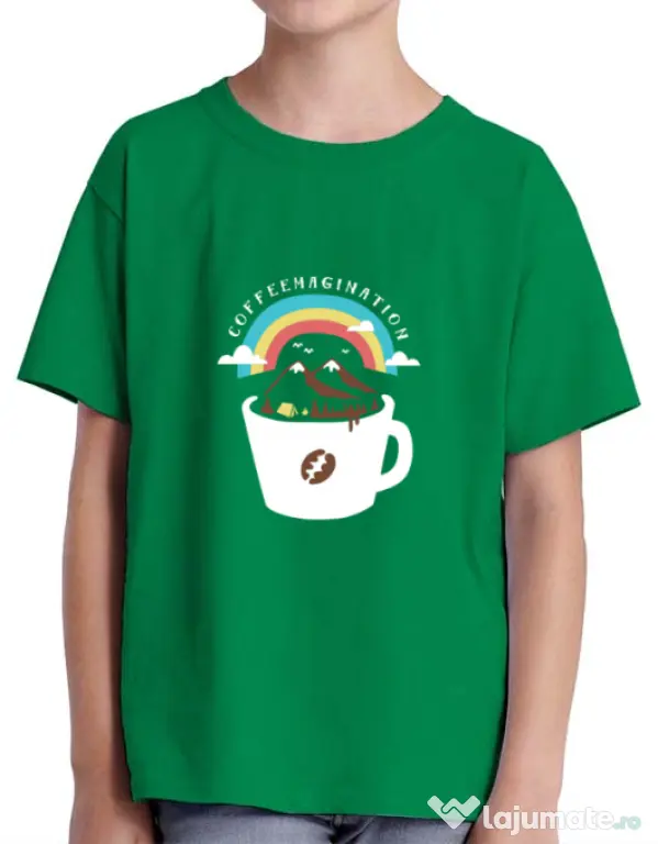 Tricou ADLER copil Coffeemagination Verde mediu