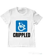 Tricou ADLER copil Crippled Alb
