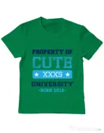 Tricou ADLER copil Cute university Verde mediu