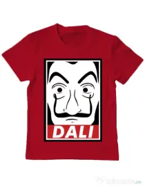 Tricou ADLER copil Dali mask Rosu