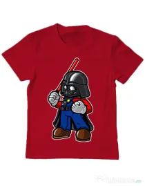 Tricou ADLER copil Darth plumber Rosu