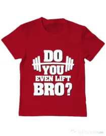 Tricou ADLER copil Do you even lift Rosu