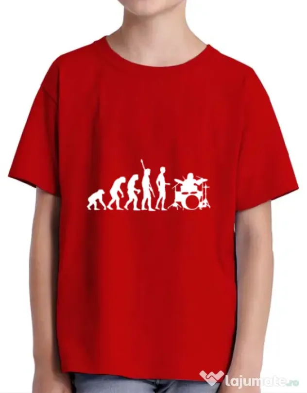 Tricou ADLER copil Drummer evolution Rosu