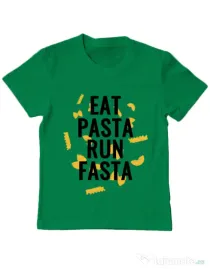 Tricou ADLER copil Eat pasta Verde mediu