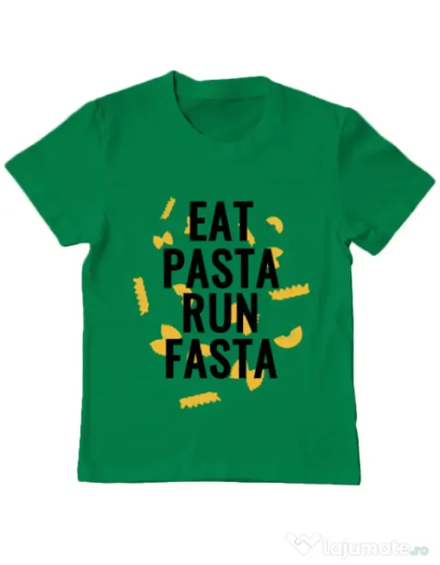Tricou ADLER copil Eat pasta Verde mediu