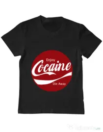 Tricou ADLER copil Enjoy cocaine Negru