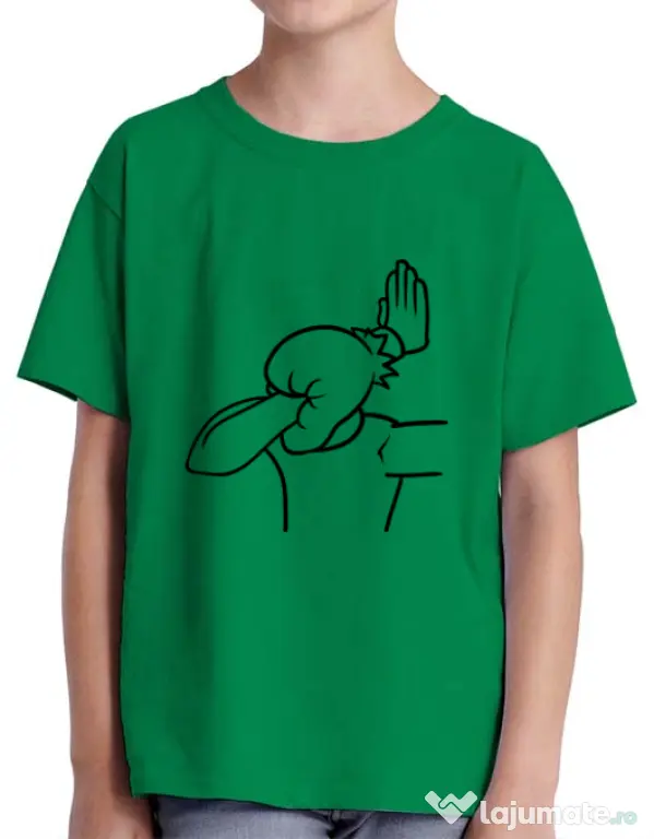 Tricou ADLER copil Extreme facepalm Verde mediu