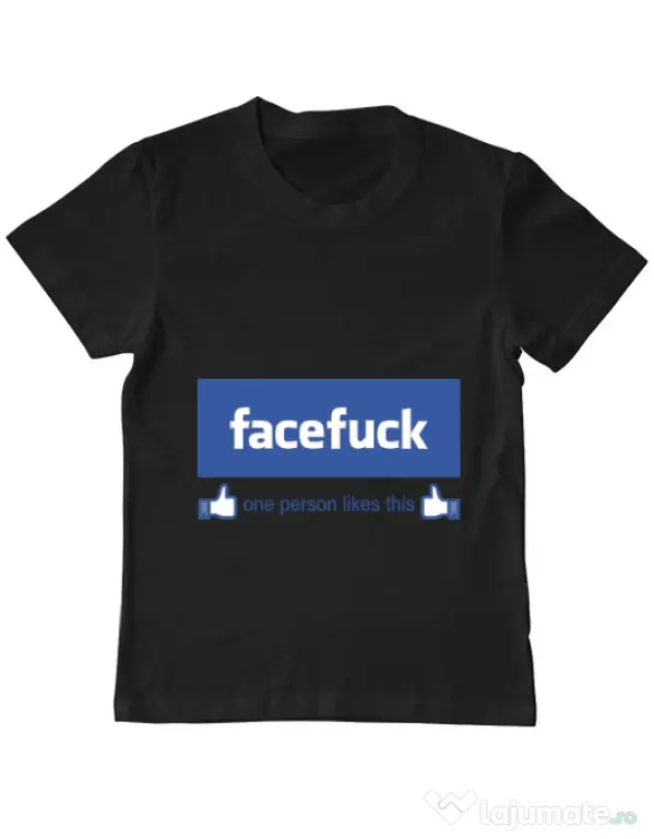 Tricou ADLER copil Facefuck Negru
