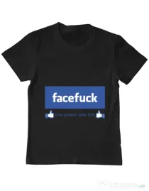 Tricou ADLER copil Facefuck Negru