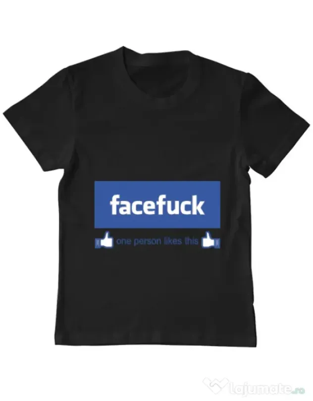 Tricou ADLER copil Facefuck Negru