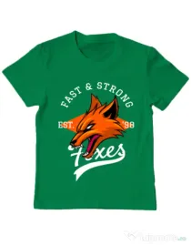 Tricou ADLER copil Fast and strong Verde mediu