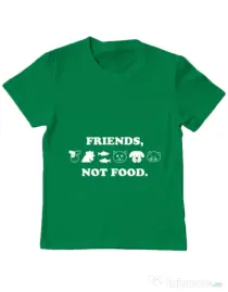Tricou ADLER copil Friends not food Verde mediu