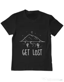Tricou ADLER copil Get lost Negru