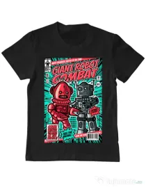 Tricou ADLER copil Giant robot combat Negru