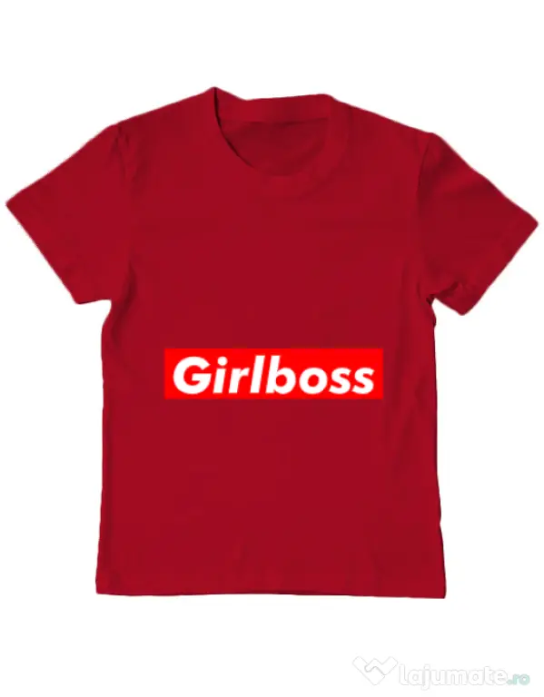 Tricou ADLER copil Girlboss Rosu