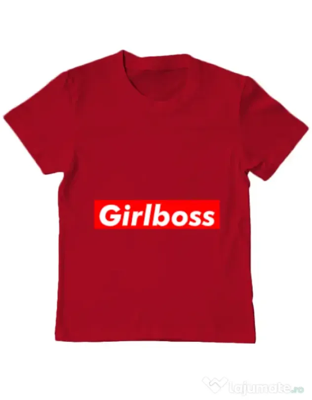 Tricou ADLER copil Girlboss Rosu