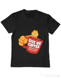 Tricou ADLER copil Give me coffee Negru