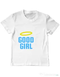 Tricou ADLER copil Good girl Alb