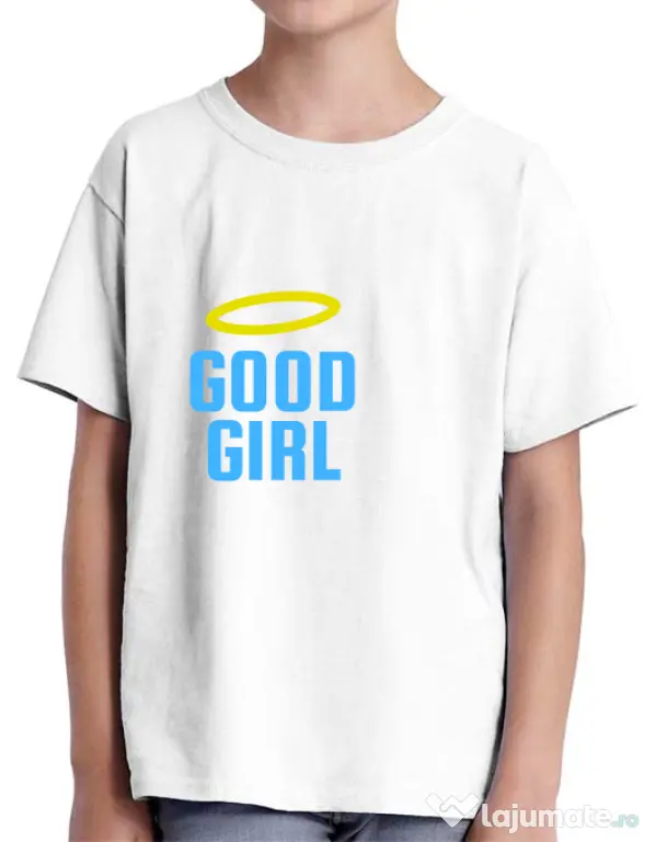 Tricou ADLER copil Good girl Alb