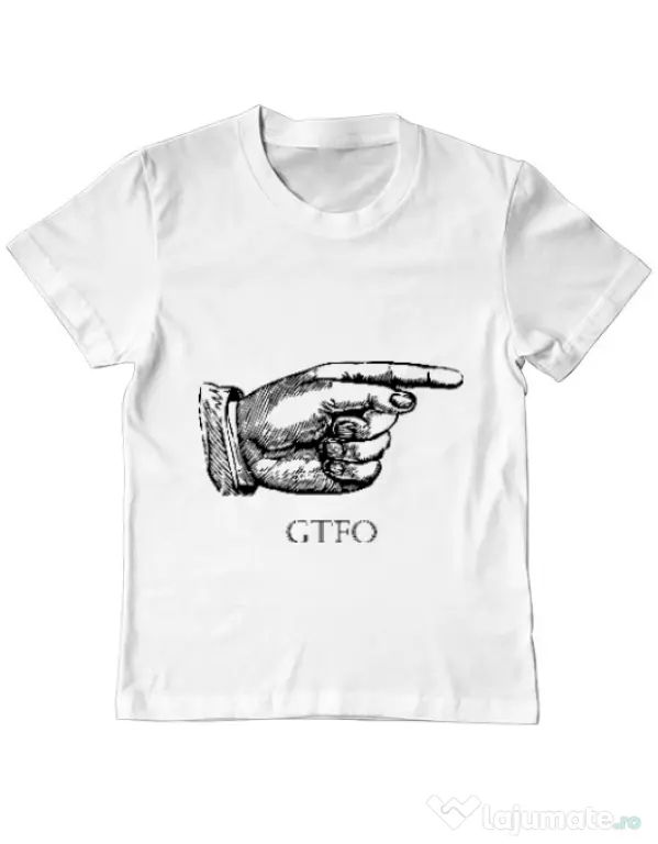 Tricou ADLER copil GTFO Alb