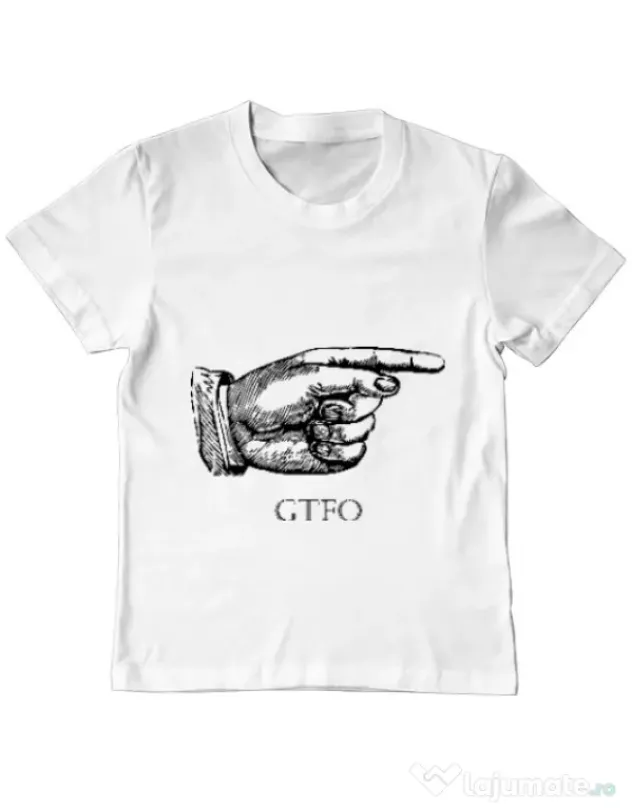 Tricou ADLER copil GTFO Alb