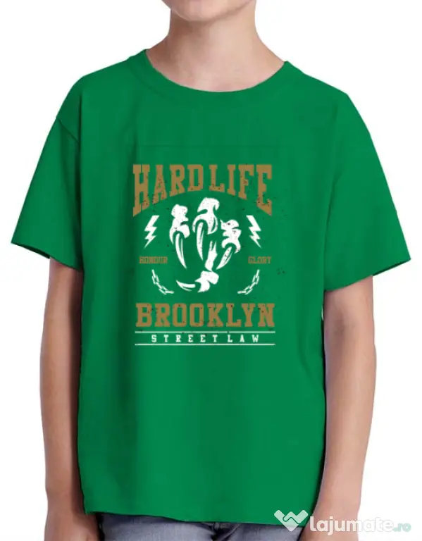 Tricou ADLER copil Hard Life Verde mediu