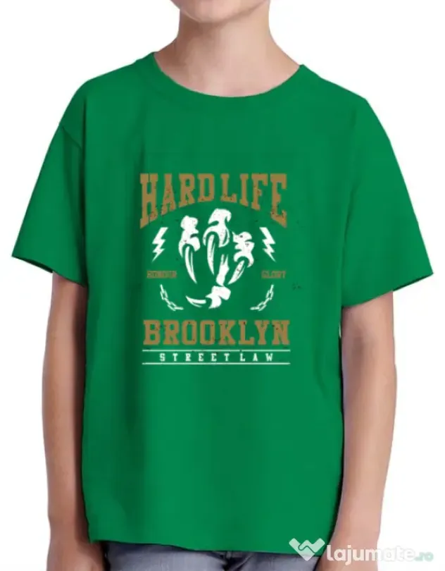 Tricou ADLER copil Hard Life Verde mediu