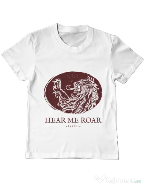 Tricou ADLER copil Hear me roar Alb