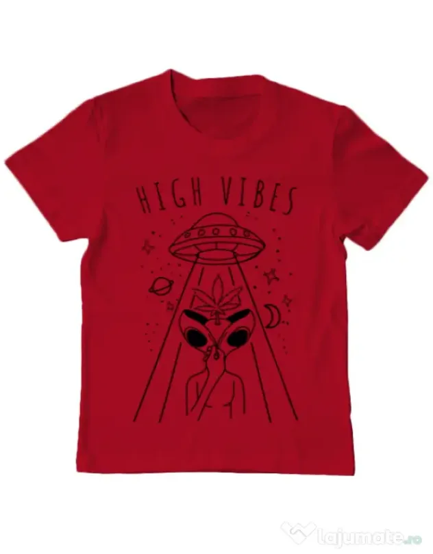Tricou ADLER copil High vibes Rosu