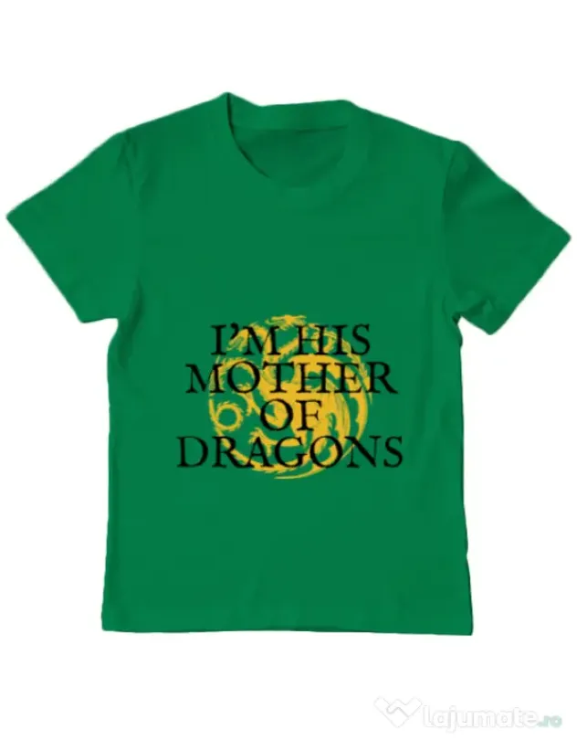 Tricou ADLER copil His mother of dragons Verde mediu