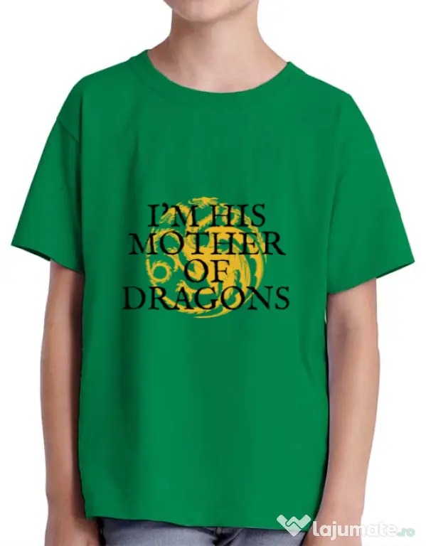 Tricou ADLER copil His mother of dragons Verde mediu