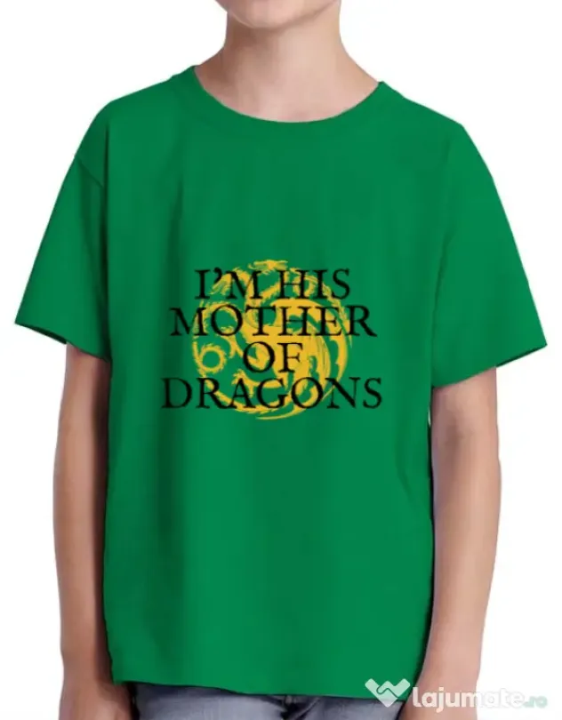 Tricou ADLER copil His mother of dragons Verde mediu