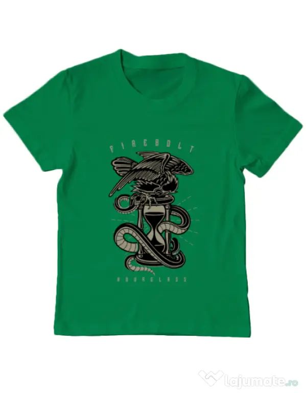 Tricou ADLER copil Hourglass Verde mediu