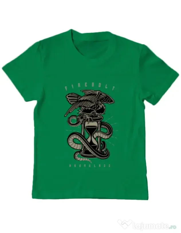 Tricou ADLER copil Hourglass Verde mediu