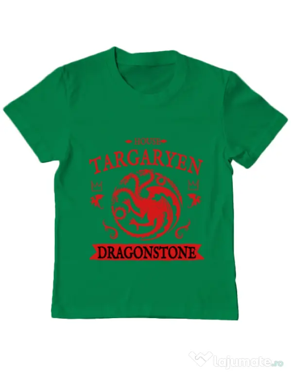Tricou ADLER copil House Targaryen Verde mediu