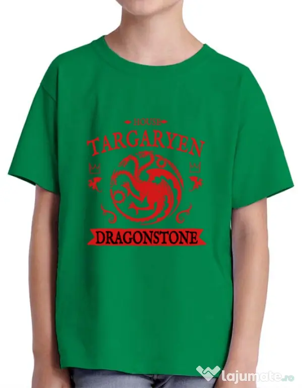 Tricou ADLER copil House Targaryen Verde mediu