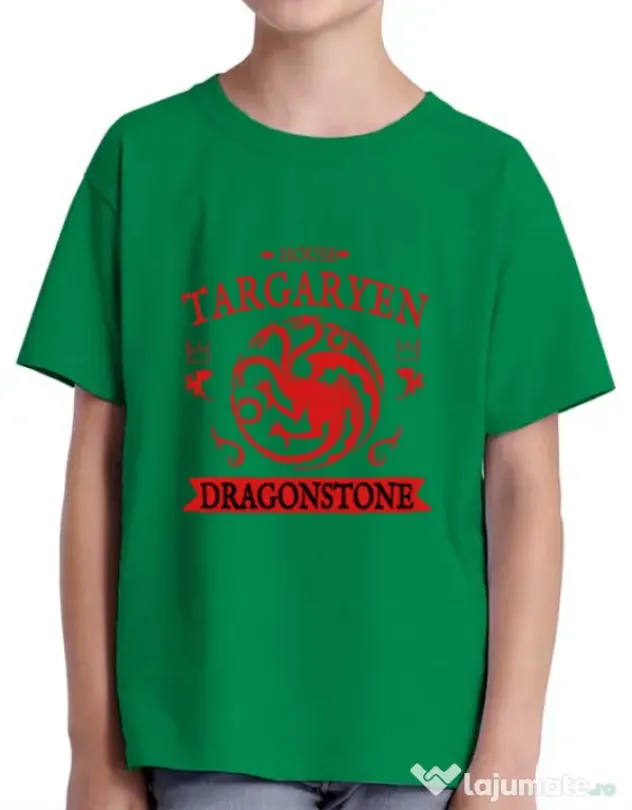 Tricou ADLER copil House Targaryen Verde mediu